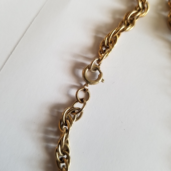 Relisted -Vintage buddha necklace green gold tone flower boho filigree bohemian - Picture 15 of 15